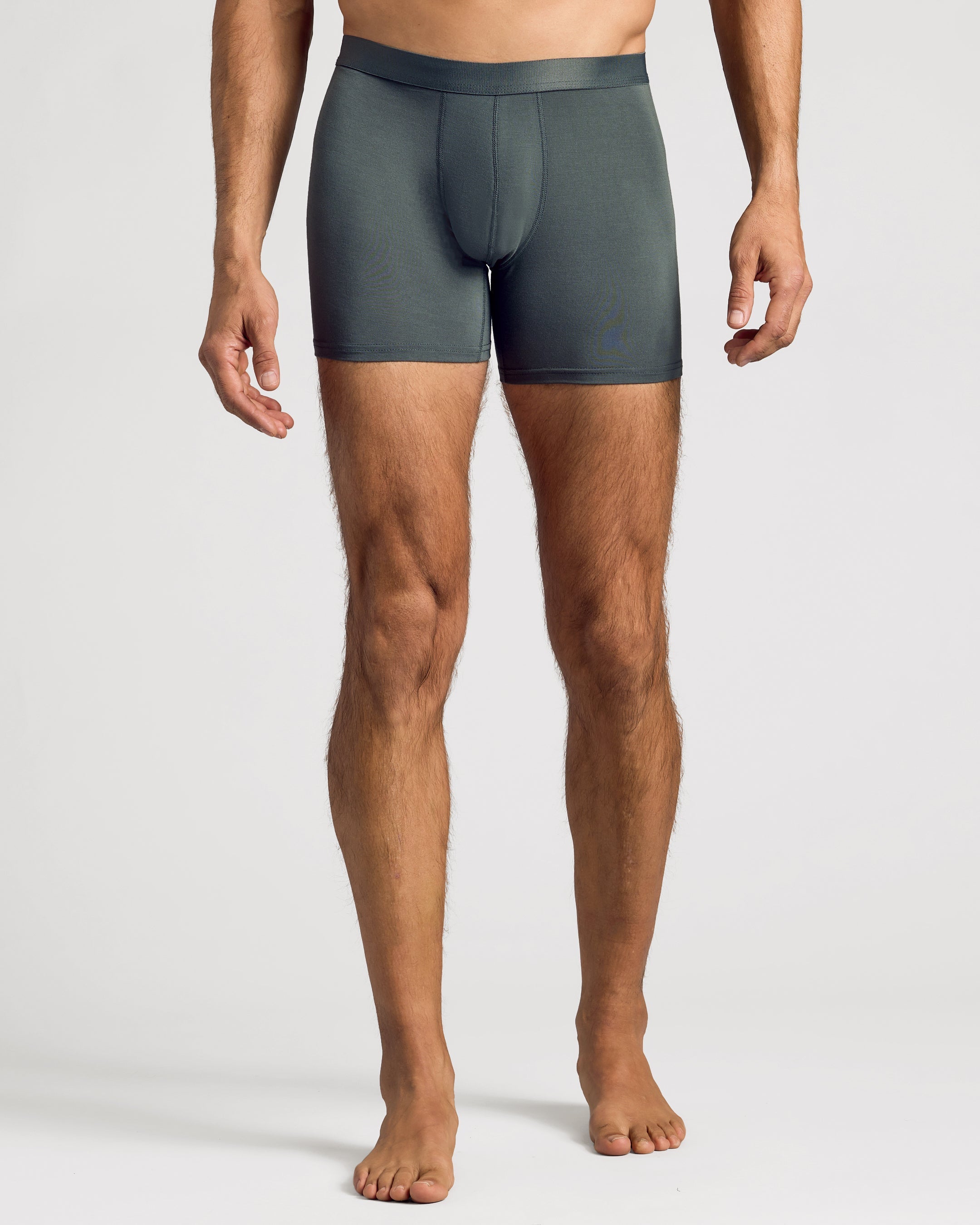 Carbon & Navy Boxer Briefs 6-Pack