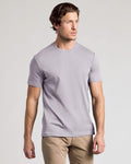 Minimal Gray Pima Cotton Blend Crew
