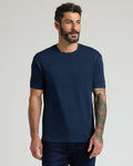 Navy Pima Cotton Blend Crew