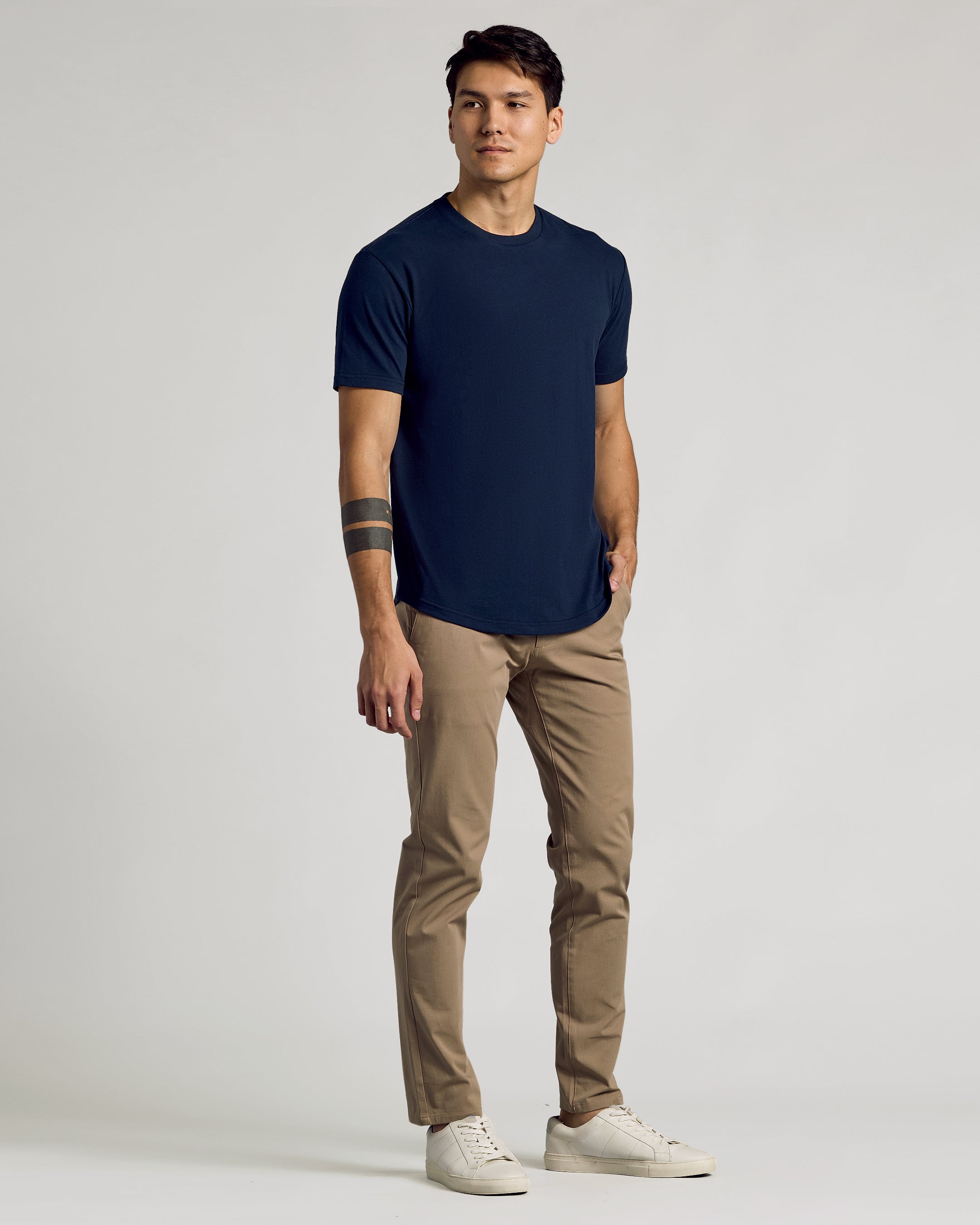 Classic Curved Hem Crew Neck 3-Pack