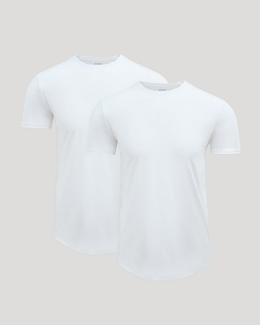Pima Cotton Blend Curved Hem Crew 2-Pack