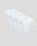 Pima Cotton Blend Curved Hem Crew 4-Pack