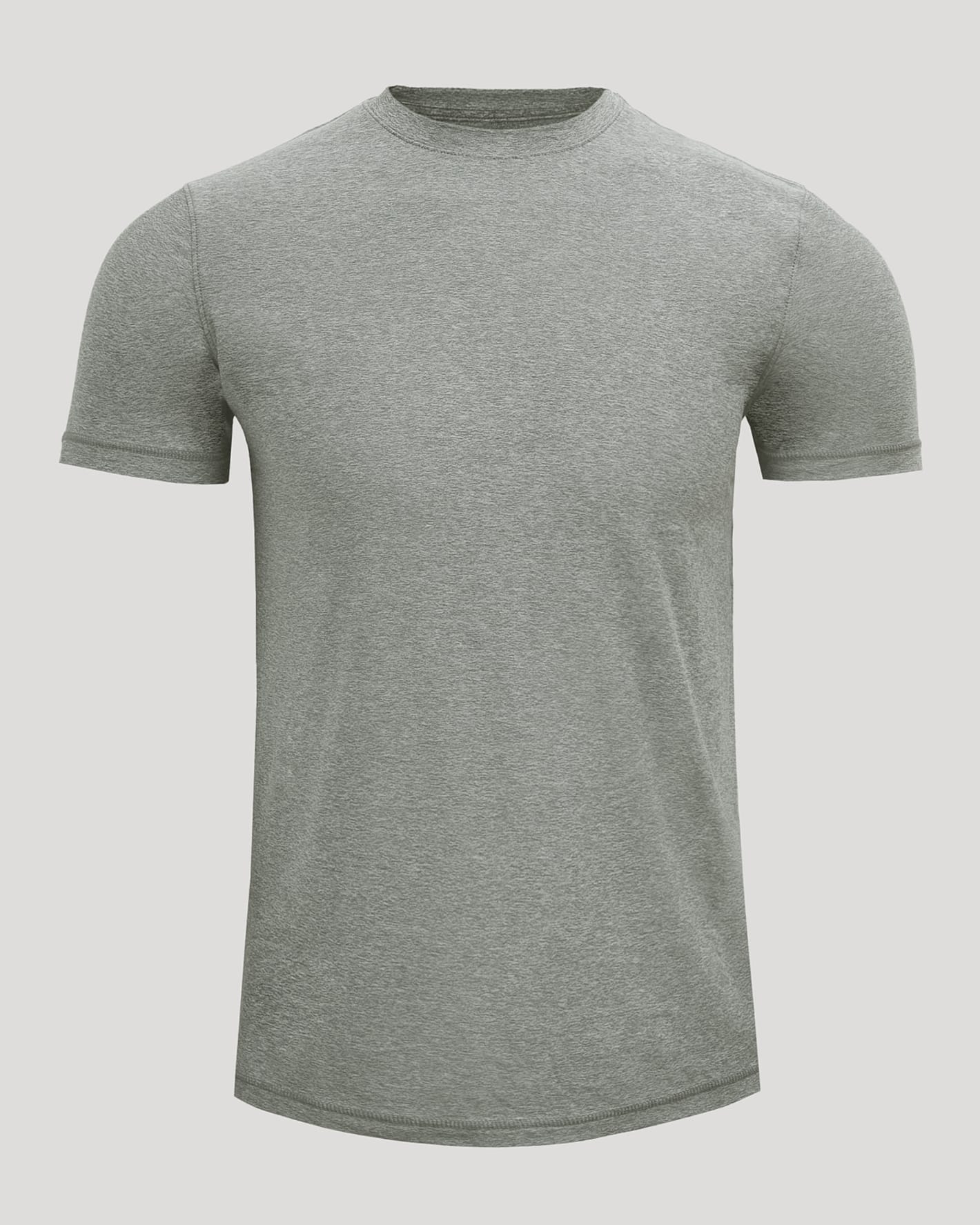 Heather Gray Active Curved Hem Crew