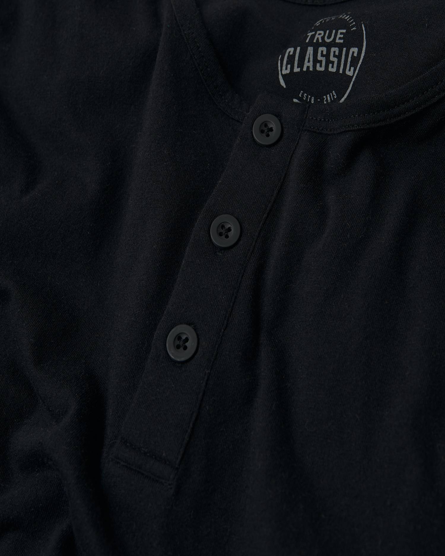 All Black Classic Henley 3-Pack