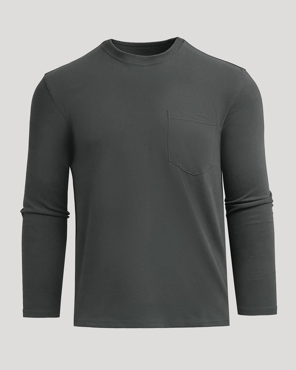 Carbon Heavyweight Long Sleeve Pocket Crew