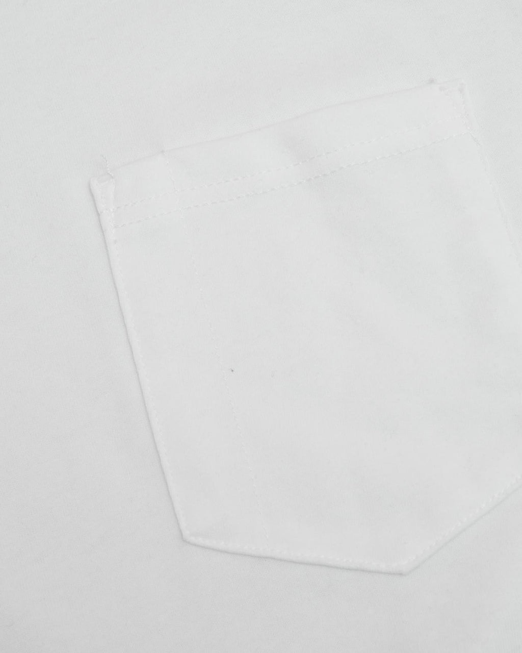 White Heavyweight Long Sleeve Pocket Crew