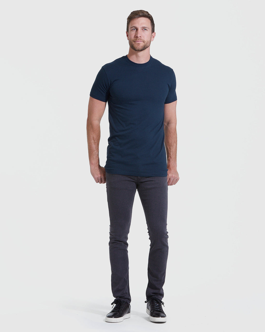 Straight Hem Crew Neck T-Shirt 10-Pack
