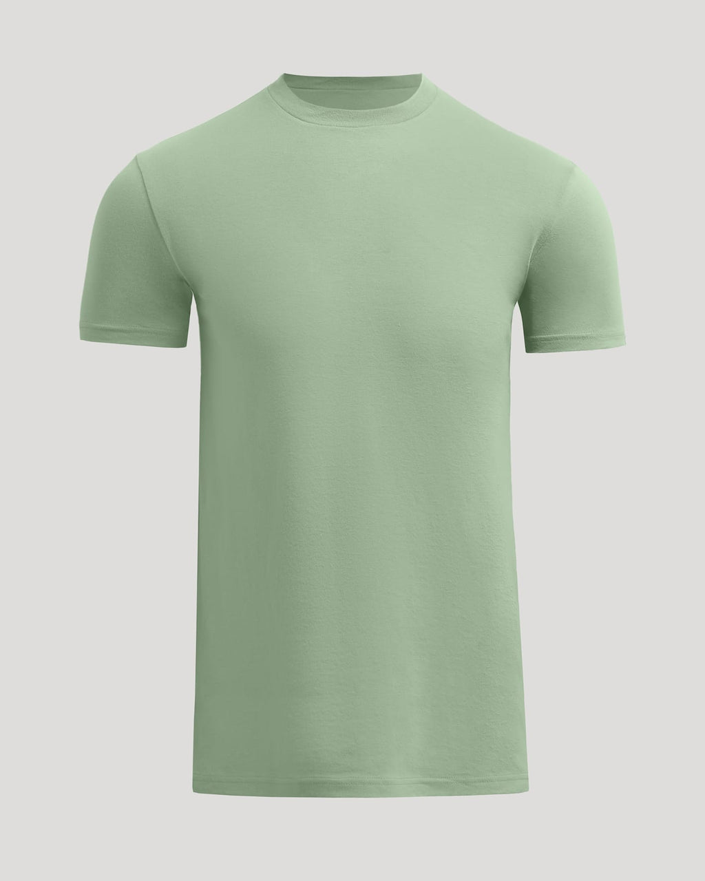 Sage Green Tall Straight Hem Crew Neck T-Shirt