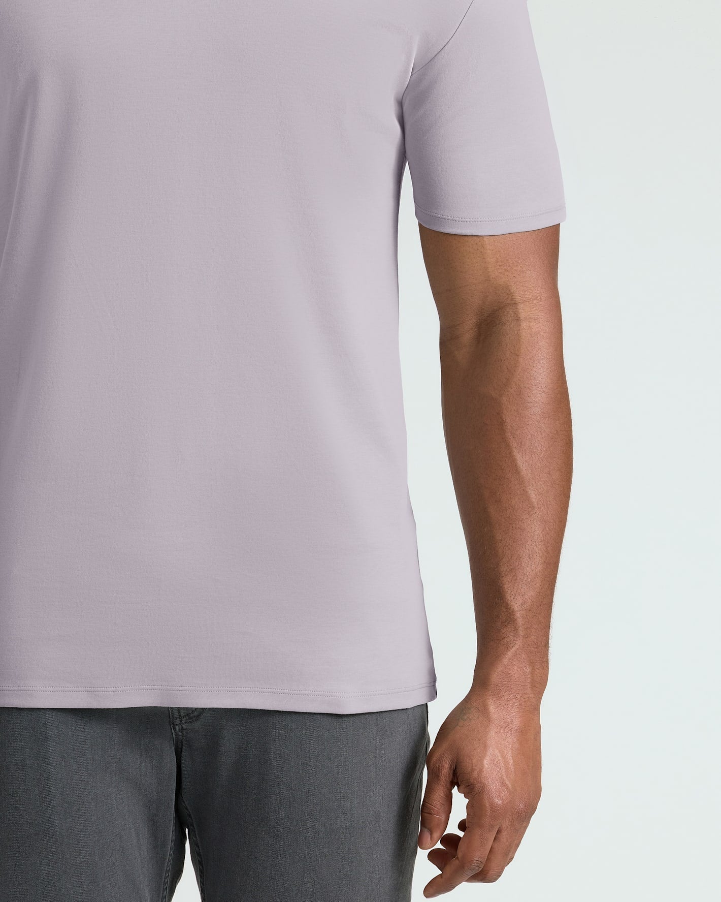 Minimal Gray Tall Pima Cotton Blend Crew