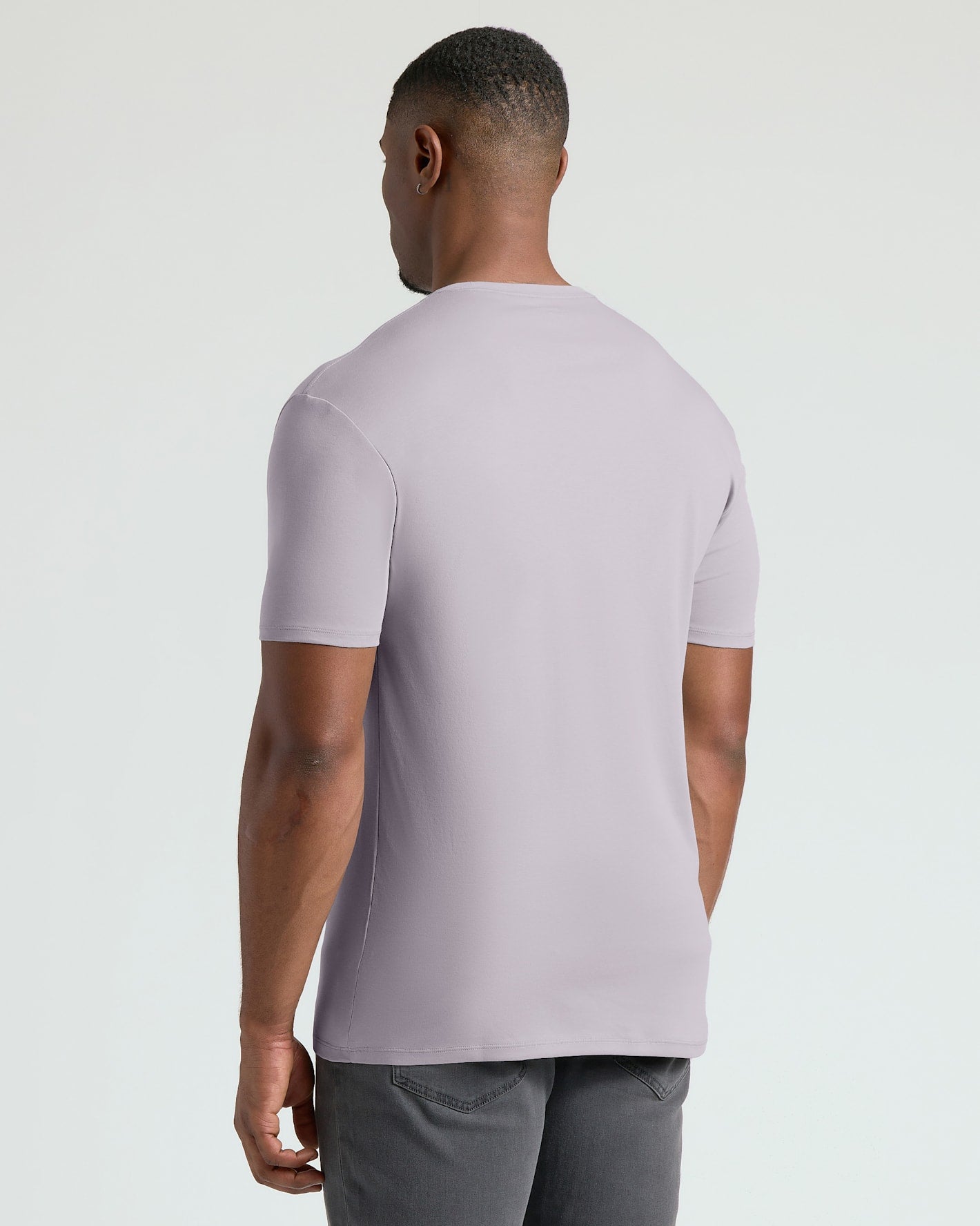 Minimal Gray Tall Pima Cotton Blend Crew