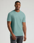 Stormy Sea Tall Pima Cotton Blend Crew