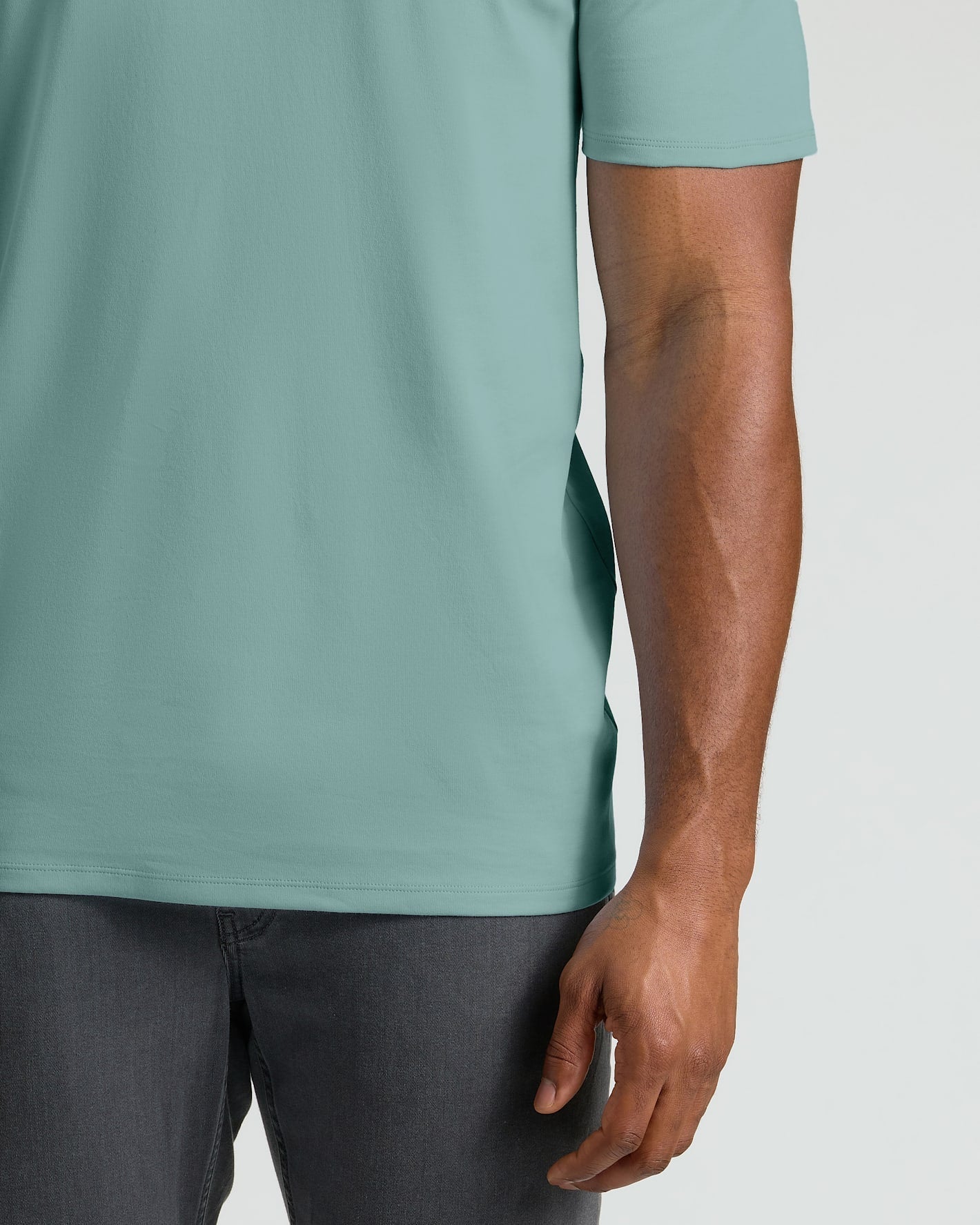 Stormy Sea Tall Pima Cotton Blend Crew