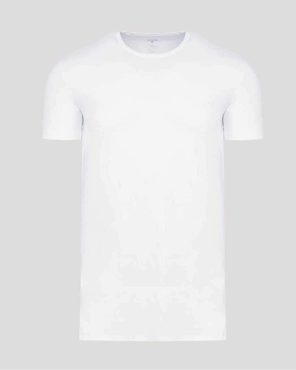 White Tall Pima Cotton Blend Crew