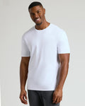 White Tall Pima Cotton Blend Crew