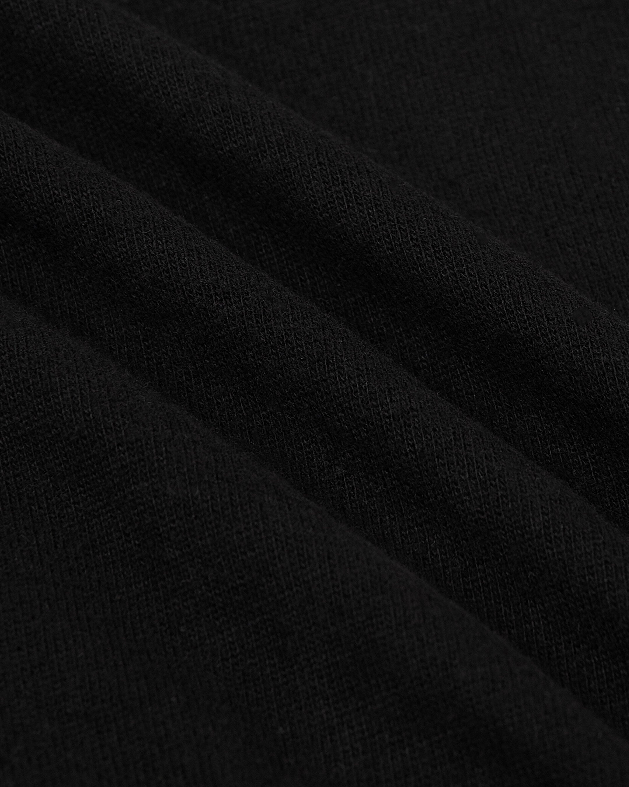 Black Heavyweight Curved Hem Crew