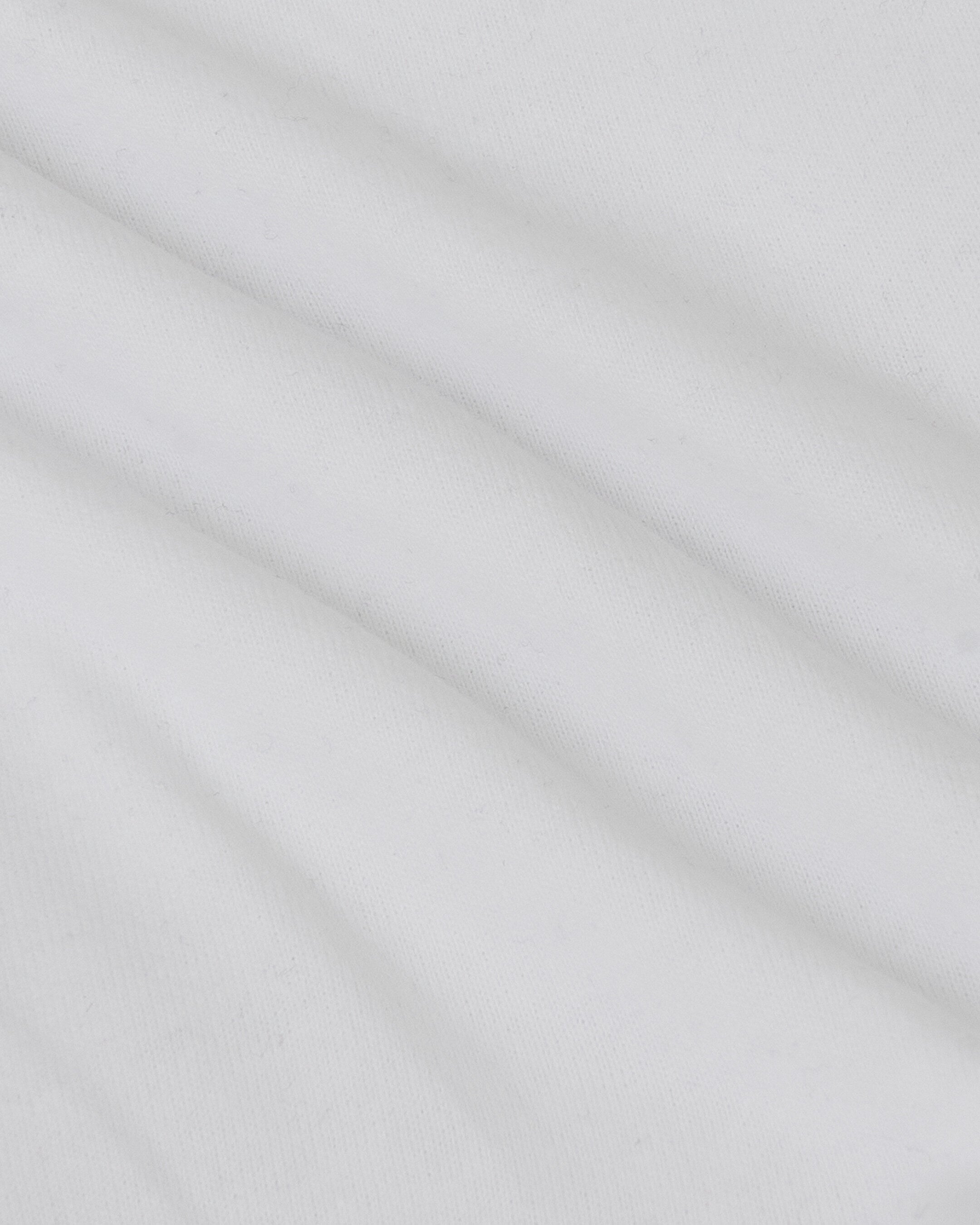 White Heavyweight Curved Hem Crew