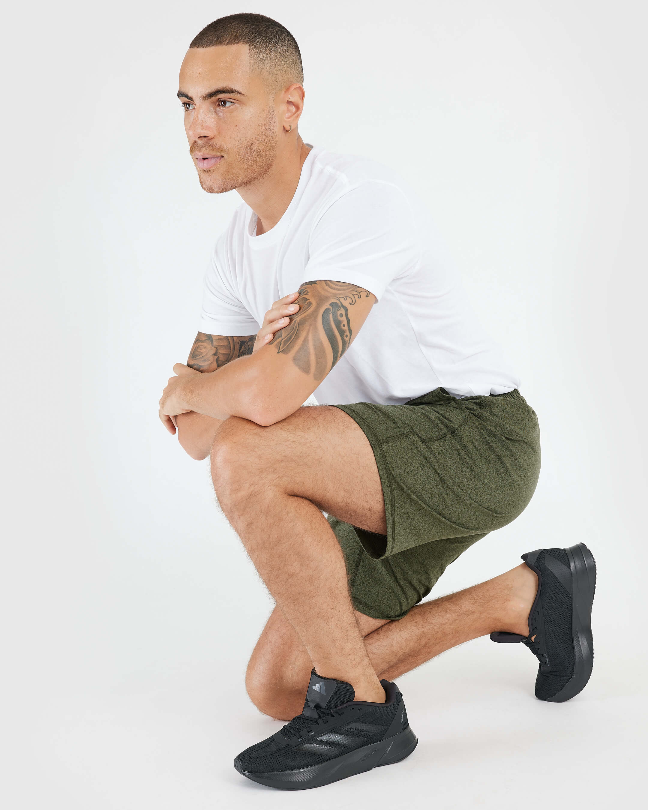 Dark Heather Military Green Active Comfort Short