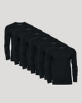 All Black Classic Henley 6-Pack