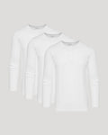 White Waffle Long Sleeve Henley 3-Pack