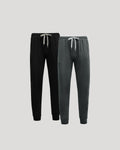 Black & Charcoal Heather Gray Tall Active Joggers 2-Pack
