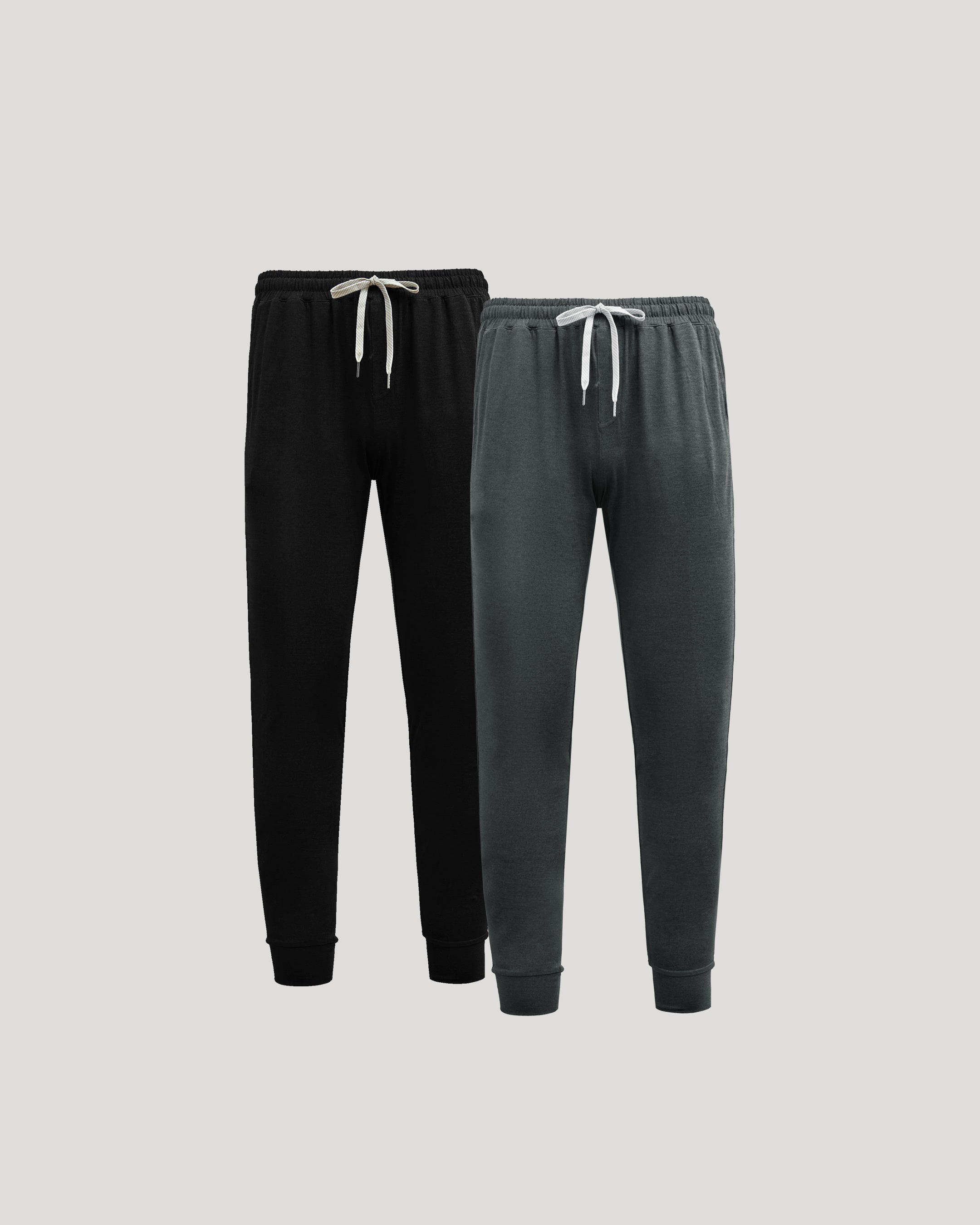 Black & Charcoal Heather Gray Tall Active Joggers 2-Pack