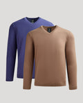 Truffle & Blueberry Dressy V-Neck Sweater 2-Pack