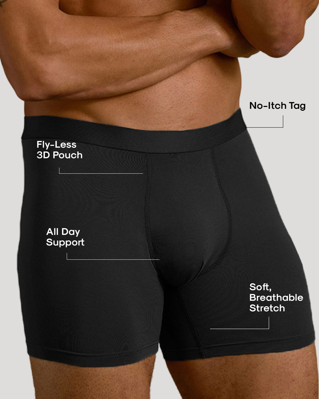 Black Boxer Briefs 6-Pack