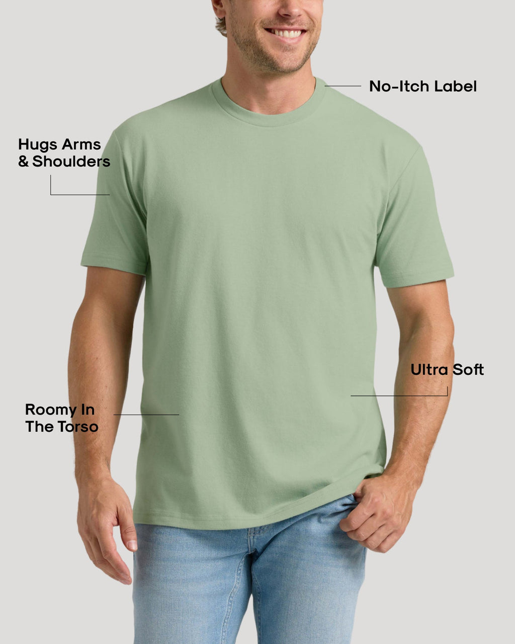 Sage Green Classic Crew Neck