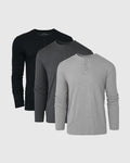 Classic Long Sleeve Henley 3-Pack
