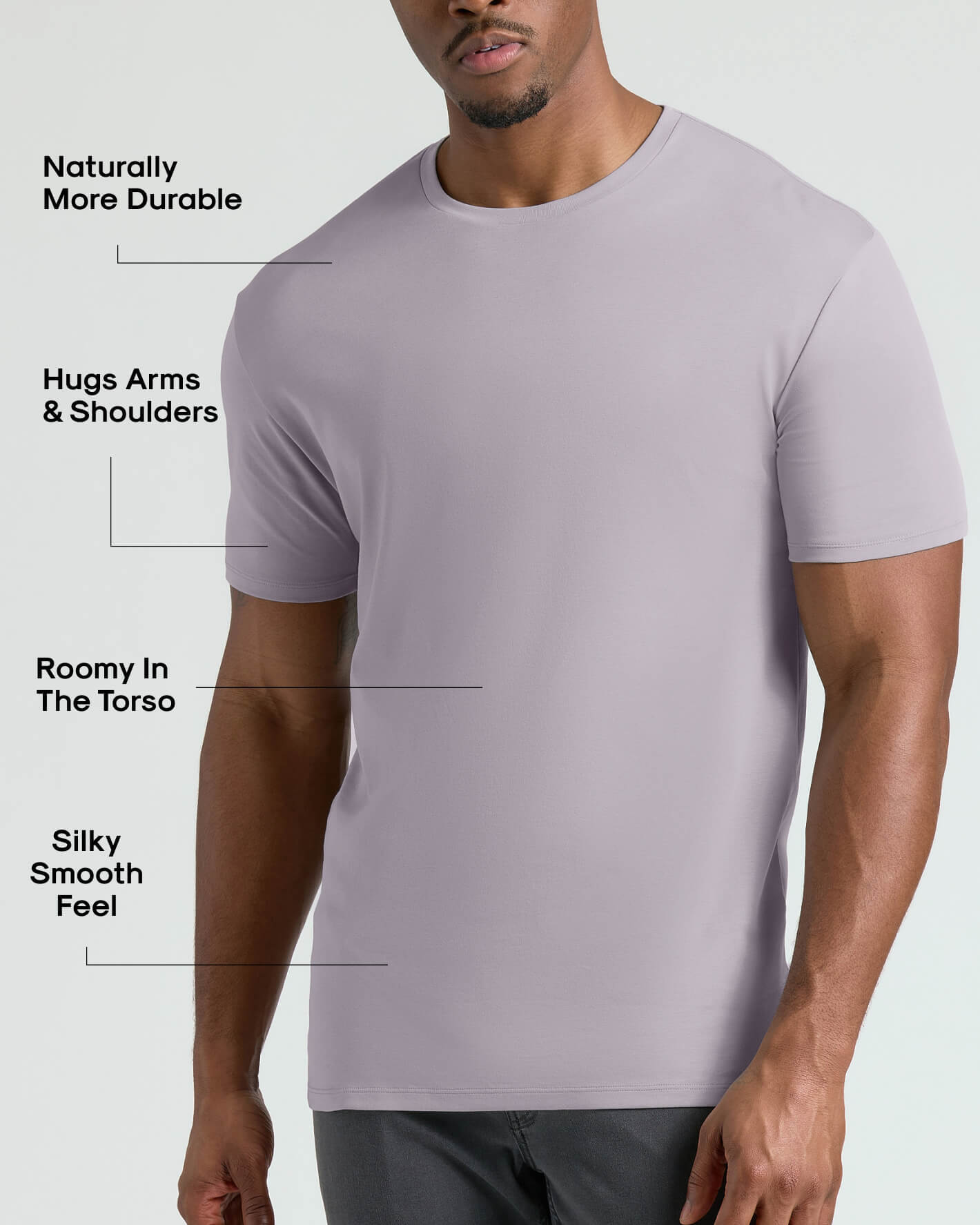 Minimal Gray Tall Pima Cotton Blend Crew