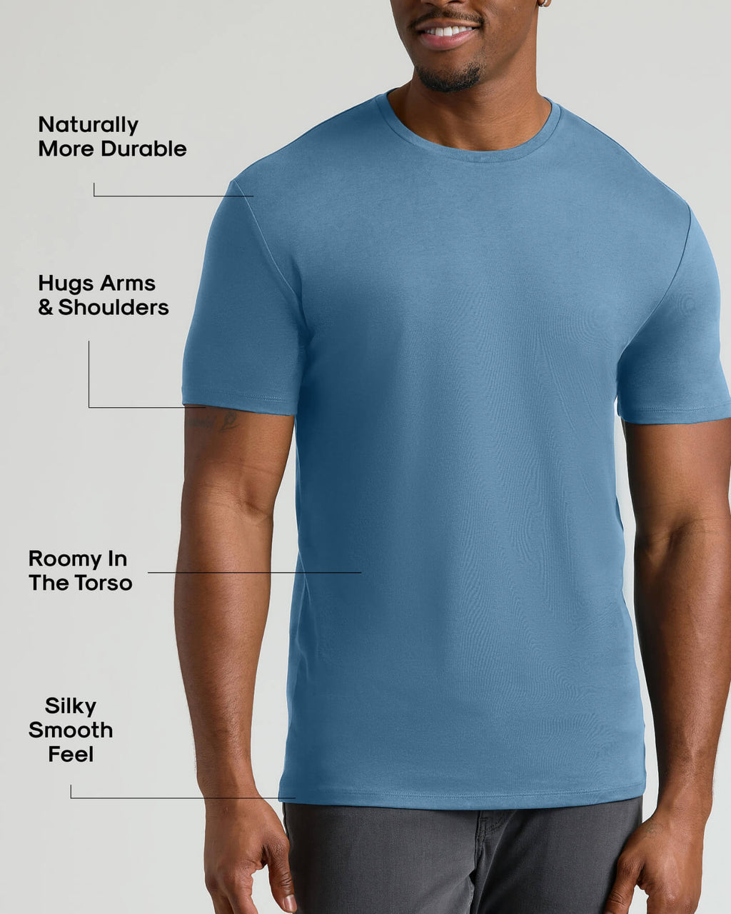 Tall Pima Cotton Blend Crew 2-Pack