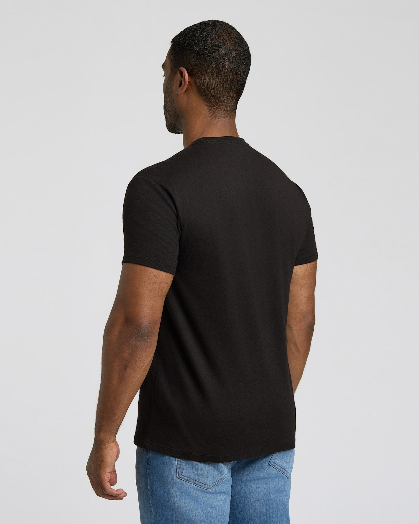 Black Short Classic Crew Neck