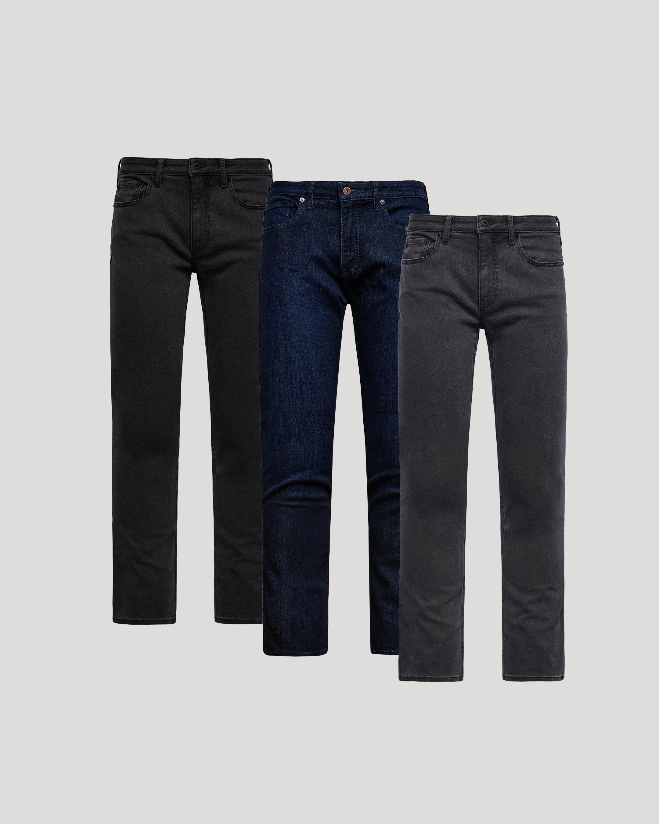 Straight Comfort Stretch Jeans 3-Pack