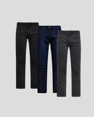 Straight Comfort Stretch Jeans 3-Pack