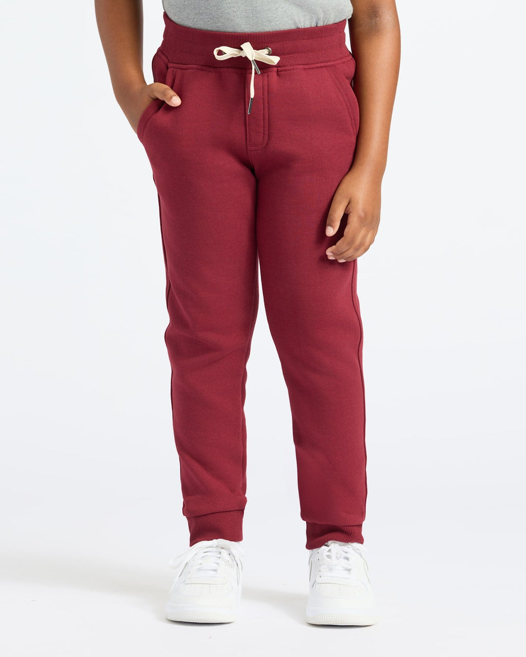 Boys Dark Maroon Full Zip Fleece Hoodie & Jogger 2-Pack