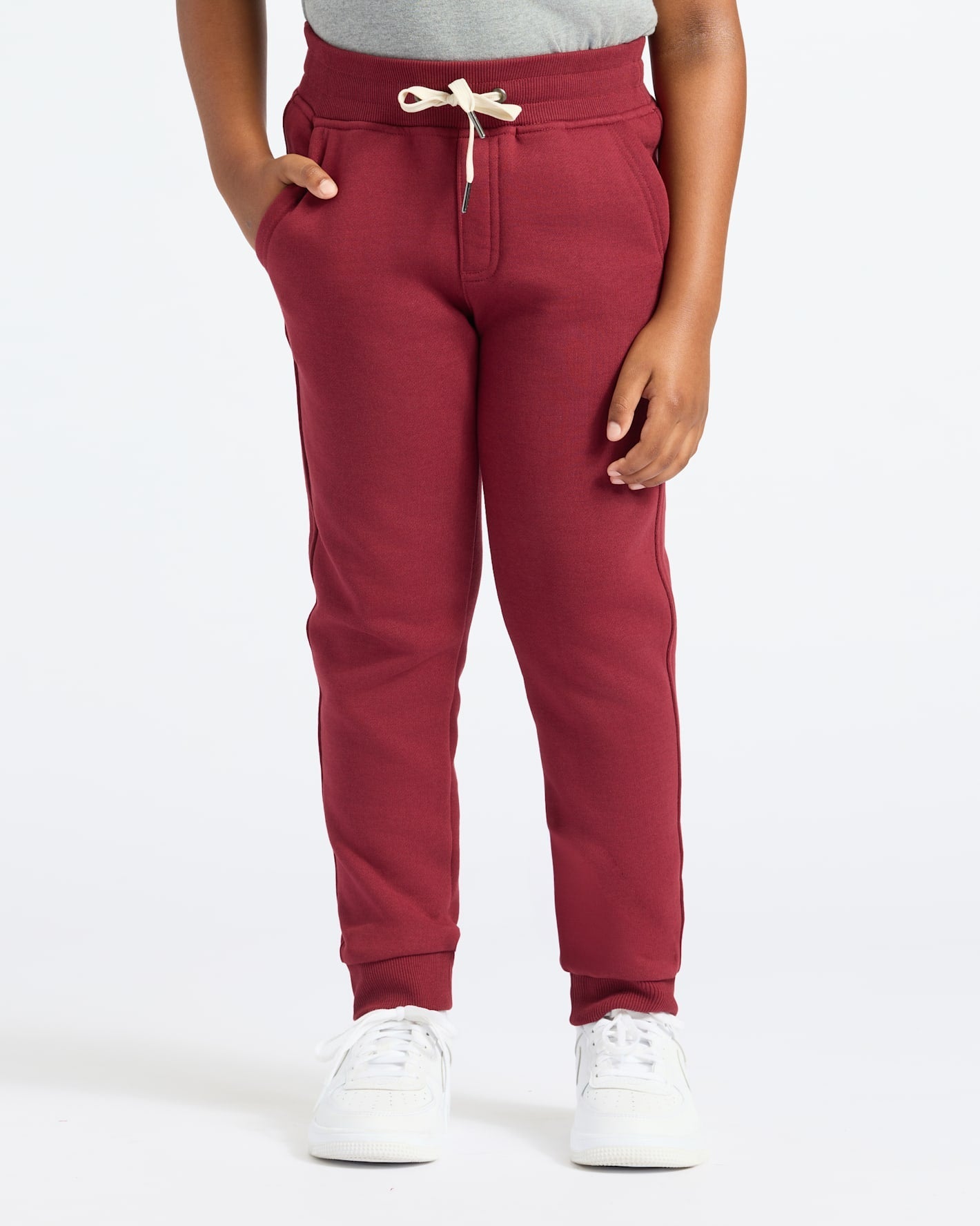 Boys Dark Maroon Full Zip Fleece Hoodie & Jogger 2-Pack