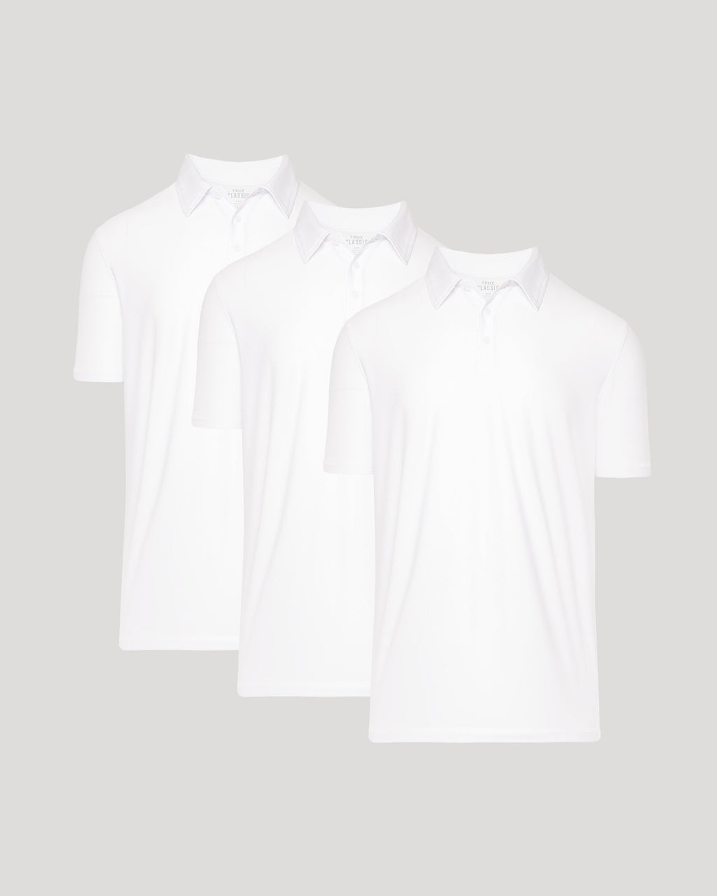 All White Active Short Sleeve Polo 3-Pack