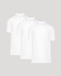 All White Active Short Sleeve Polo 3-Pack