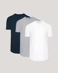 Classic Curved Hem Crew Neck 3-Pack