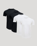 Pima Cotton Blend Curved Hem Crew 4-Pack