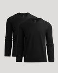 All Black Dressy V-Neck Sweater 2-Pack