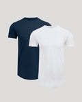 Tall Pima Cotton Blend Curved Hem Crew 2-Pack