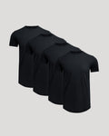 Tall Pima Cotton Blend Curved Hem Crew 4-Pack