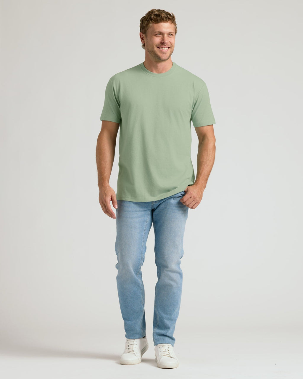 Sage Green Classic Crew Neck
