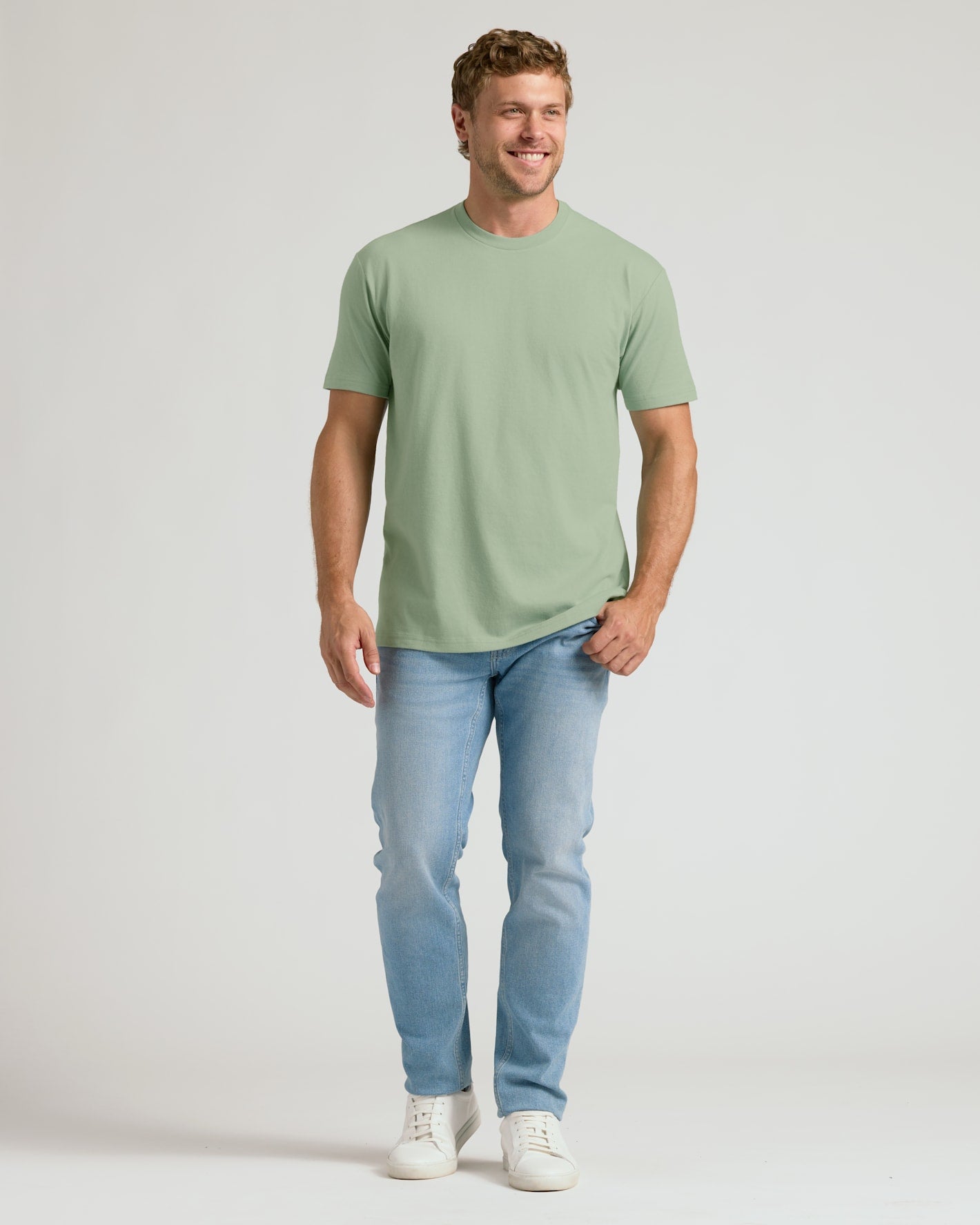 Sage Green Classic Crew Neck