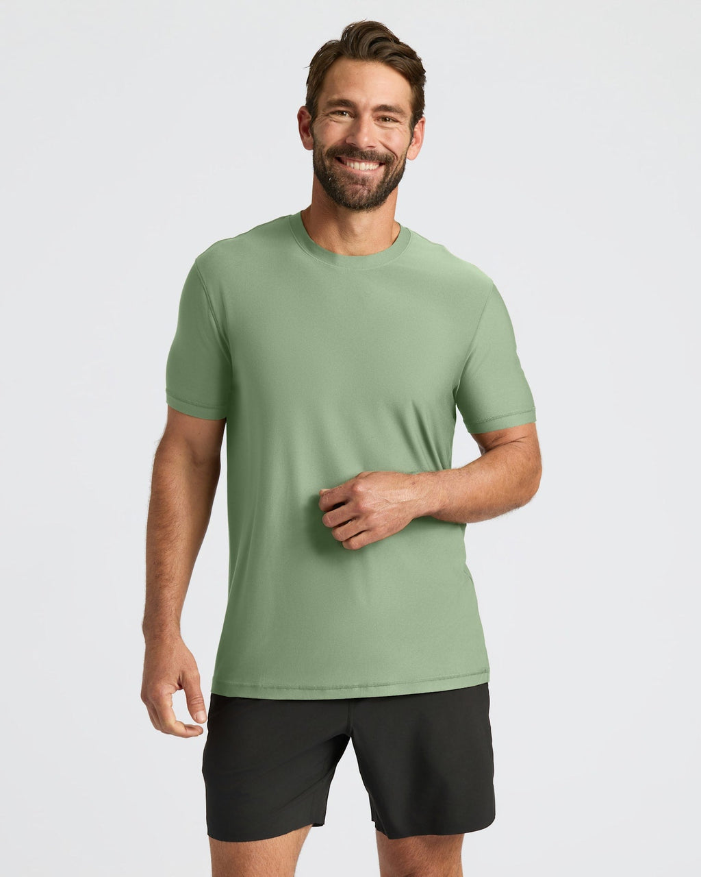 Sage Green Active Crew Neck Tee