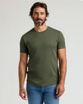 Grove Pima Cotton Blend Curved Hem Crew