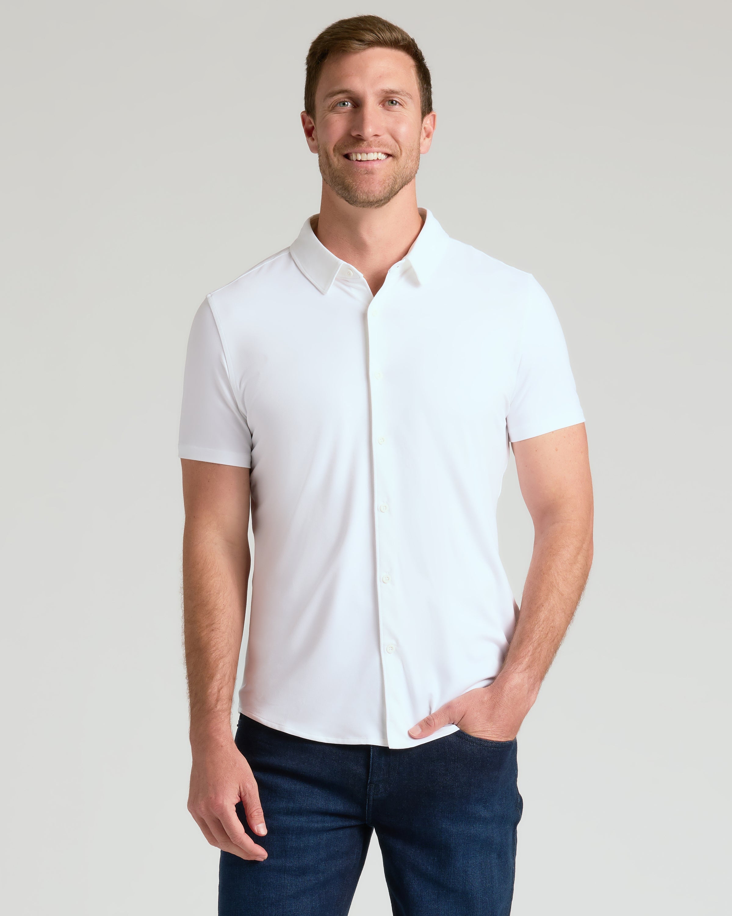 Neutral Short Sleeve Comfort Knit Shirt 3-Pack