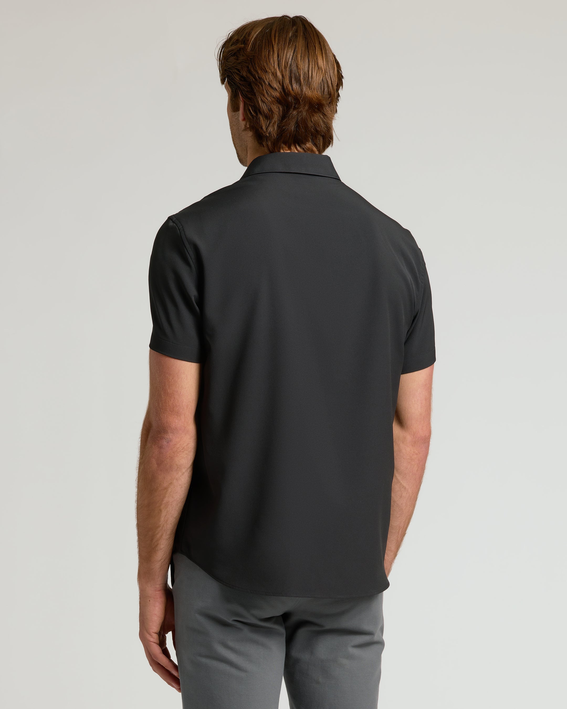 All Black Short Sleeve Performance Dress Shirt 2-Pack