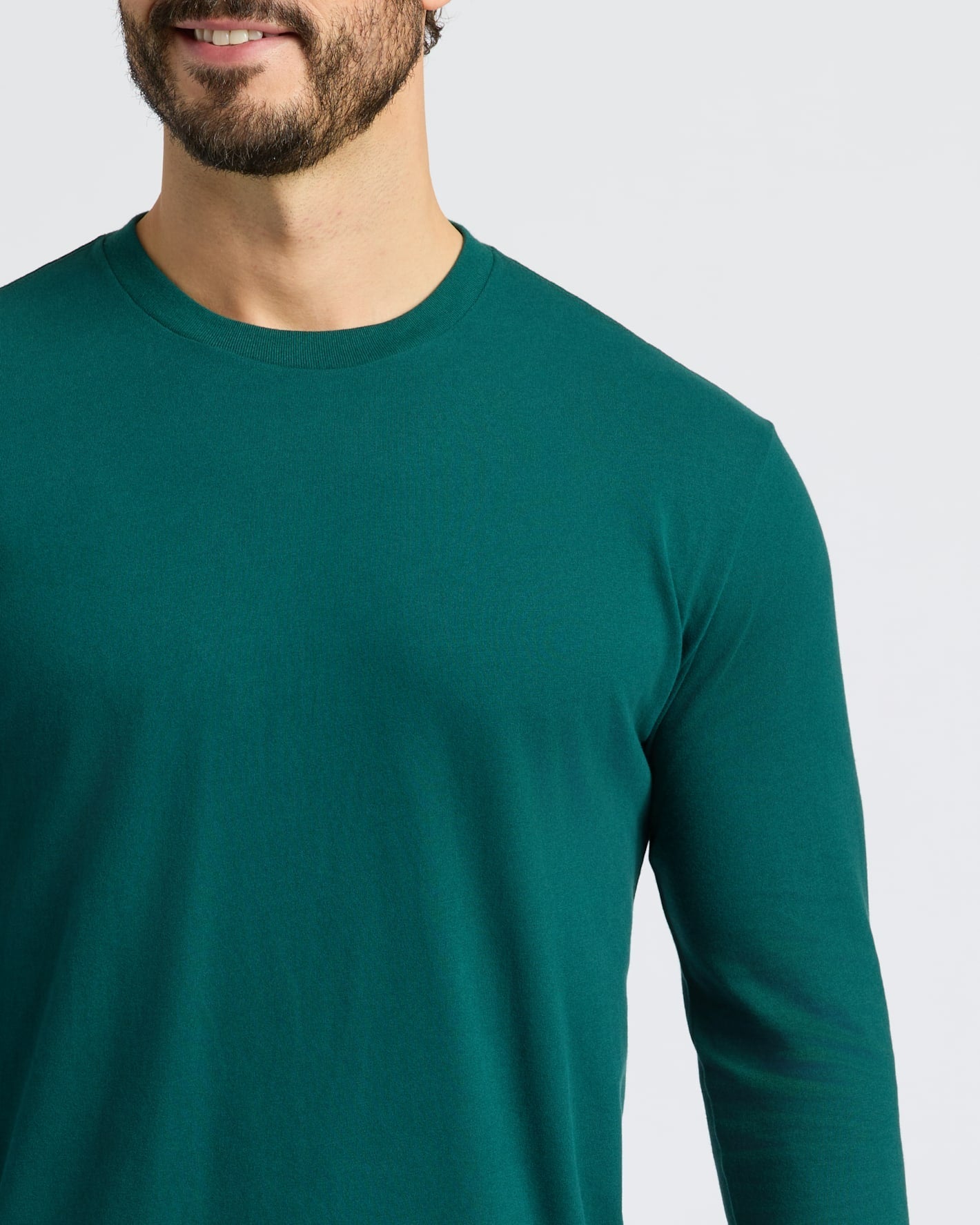 Deep Emerald Classic Long Sleeve Crew Neck